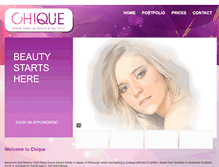 Tablet Screenshot of chique-beauty.co.uk